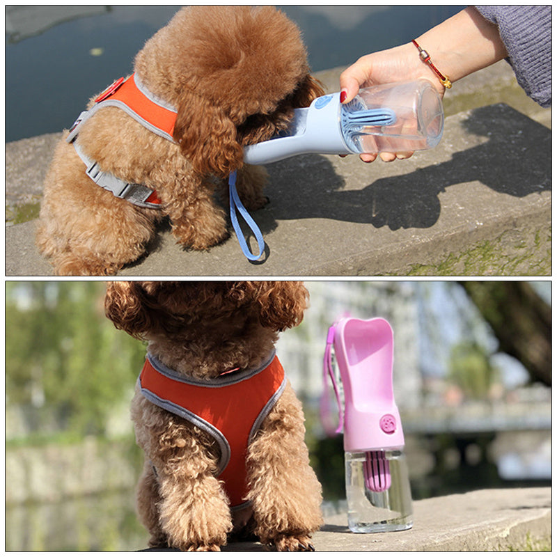 Pet Dog Cat Water Bottle Portable Feeder Easily Dog Drink Water