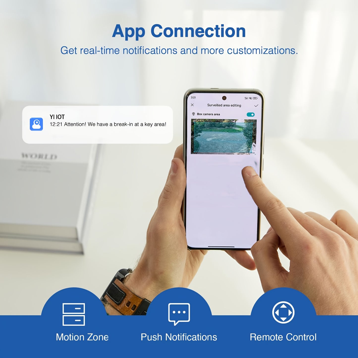 Camera Pro 1080P HD, Supports Wi-Fi, Person/Pet Detection, Day Night Vision,2.4GHz Wi-Fi Connection