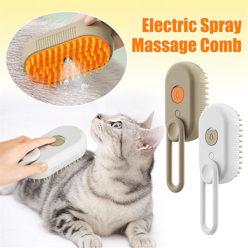 Cat Brush Steamy Dog Brush 3 In 1 Electric Spray Cat Hair Comb Remover