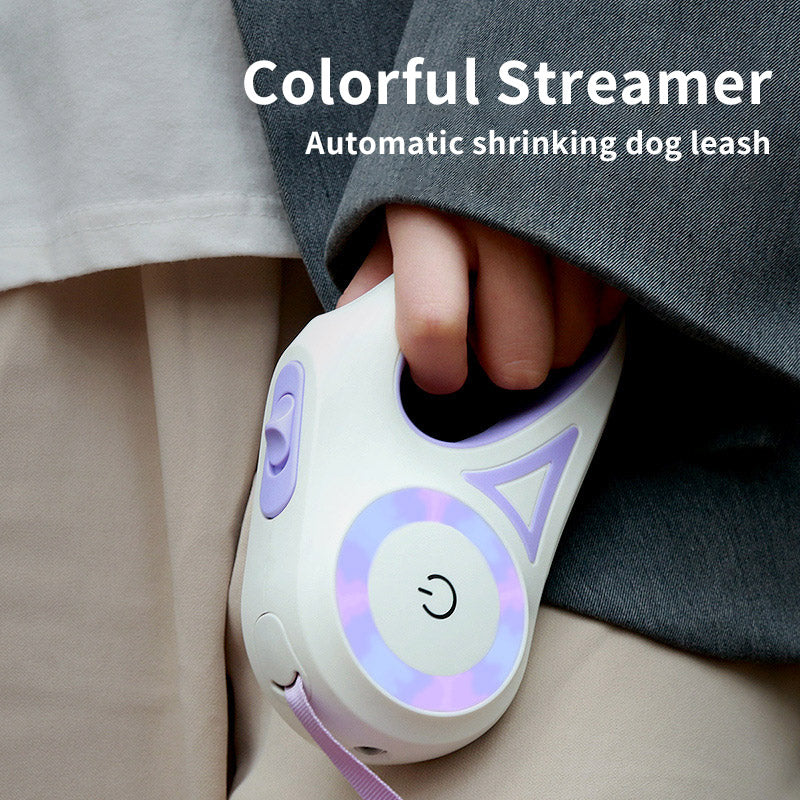 Dog Leash Retractable Leash And Dog Collar Spotlight Automatic Easily Expend