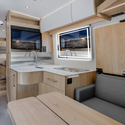 LED Vanity Mirror with Front & Back Lighting - Shatterproof Anti-Fog Mirror Suitable for &, Stepless Dimmer