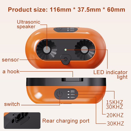 Ultrasonic Dog Bark Deterrent, Dog Barking Control Devices With 3 Modes Stop Barking Neighbors Dog