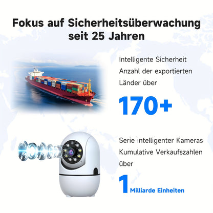 2pcs Indoor Security Camera,Cameras Security Wireless W/355° Pan & Tilt, 2.4G/5G Dual WiFi, Cloud & SD Card Storage