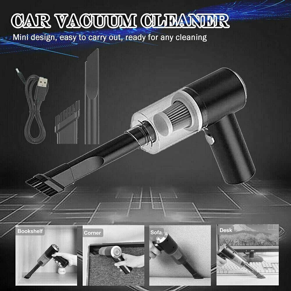 Portable Car Vacuum Cleaner,  Hand Vacuum Rechargeable Easy To Clean Car Interior