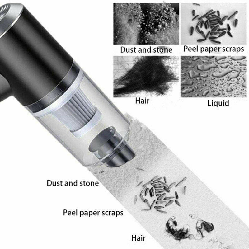 Portable Car Vacuum Cleaner,  Hand Vacuum Rechargeable Easy To Clean Car Interior