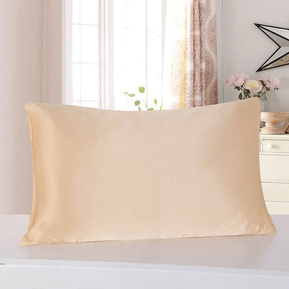 Pillowcase Satin Solid Color Simulation Silk Single