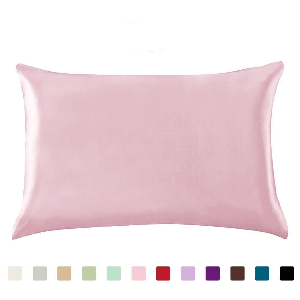 Pillowcase Satin Solid Color Simulation Silk Single
