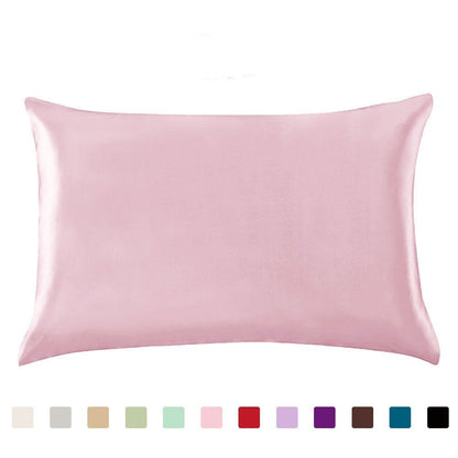 Pillowcase Satin Solid Color Simulation Silk Single