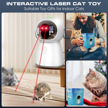 Interactive Cat Laser Toy - Dual Laser Modes & Motion-Activated Fun for Bored