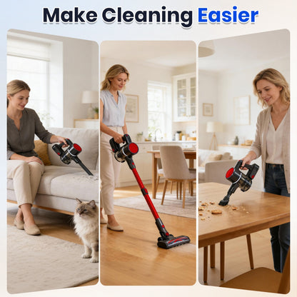 Cordless Vacuum Cleaner, Lightweight Stick Vacuum Household Anti-tangling And LED Light