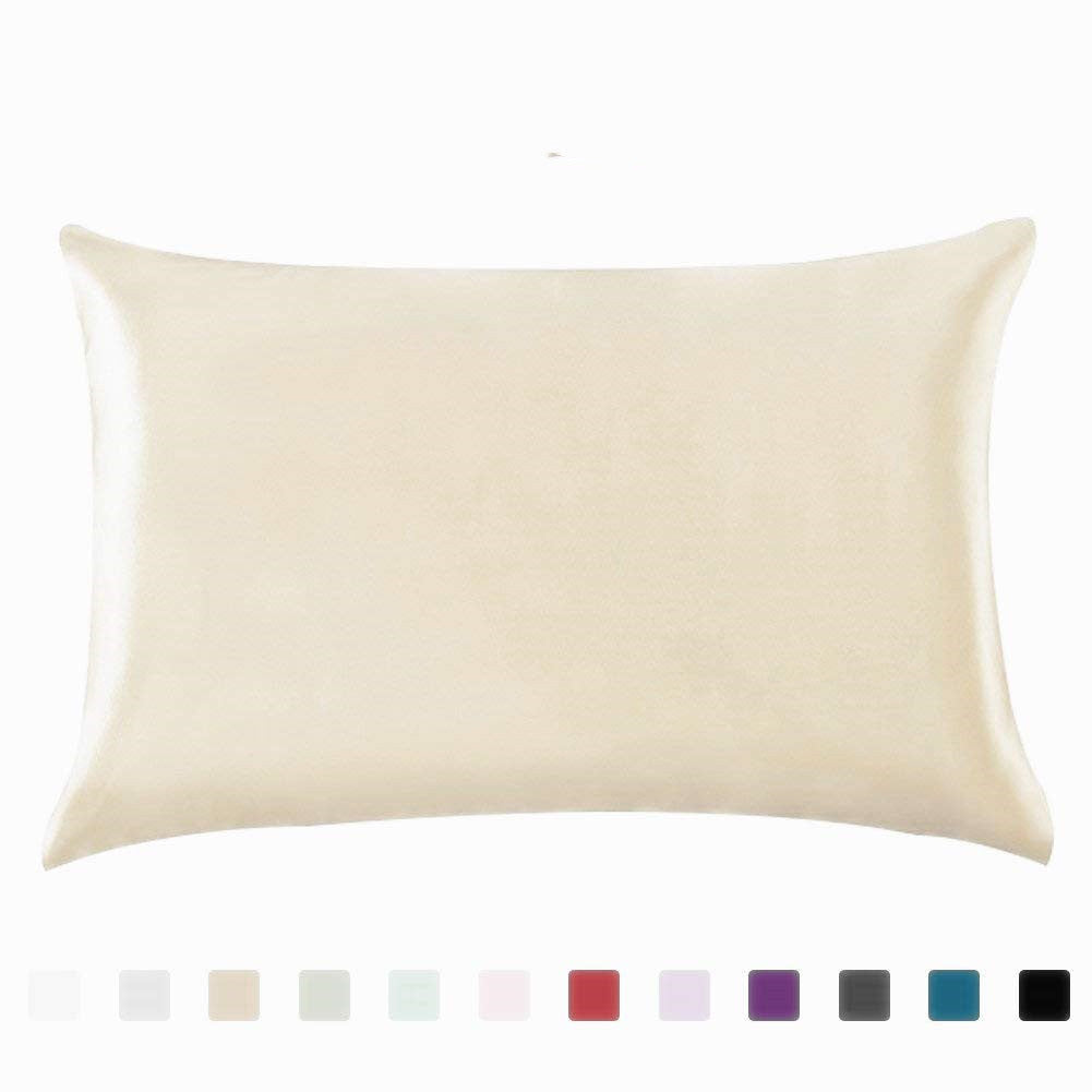 Pillowcase Satin Solid Color Simulation Silk Single
