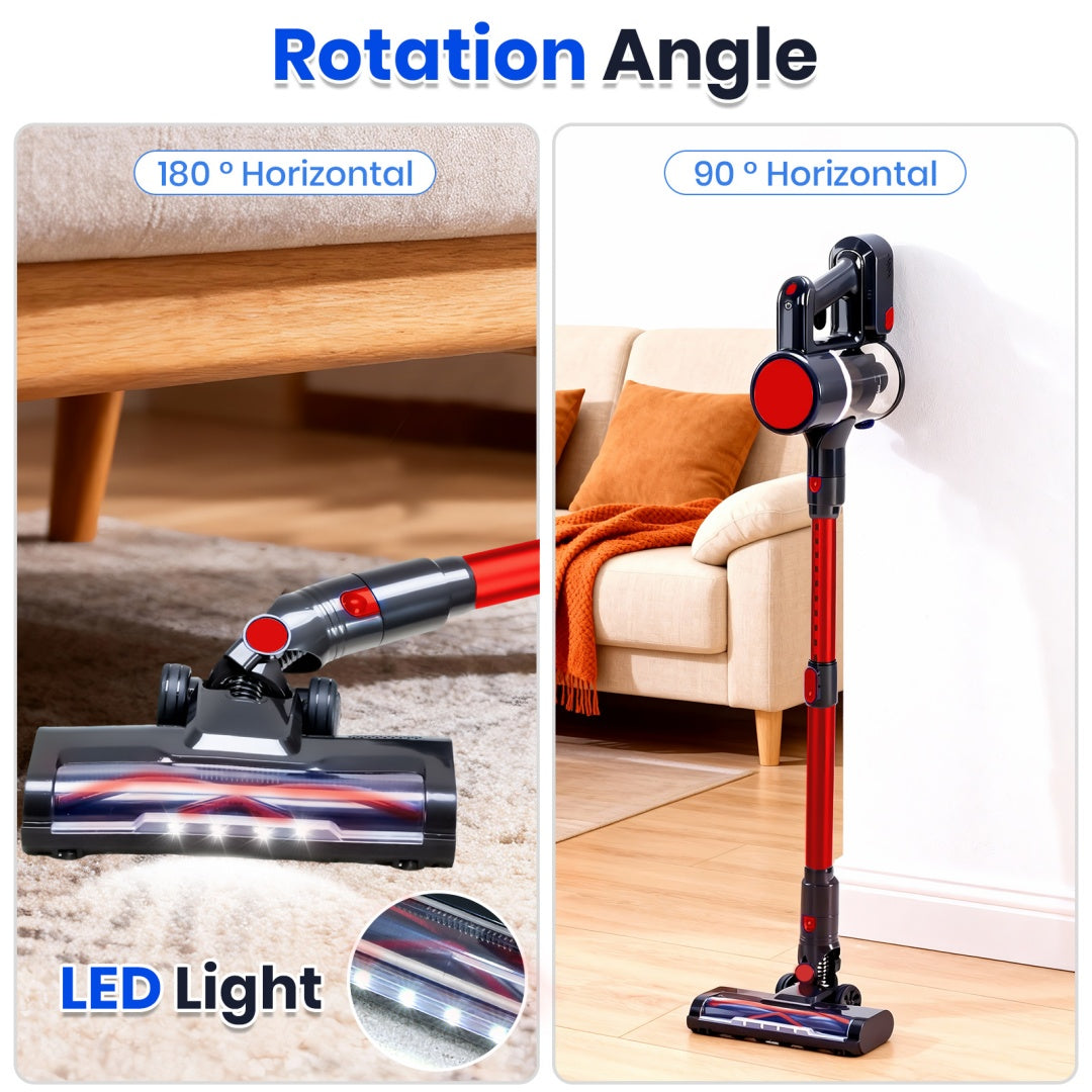 Cordless Vacuum Cleaner, Lightweight Stick Vacuum Household Anti-tangling And LED Light