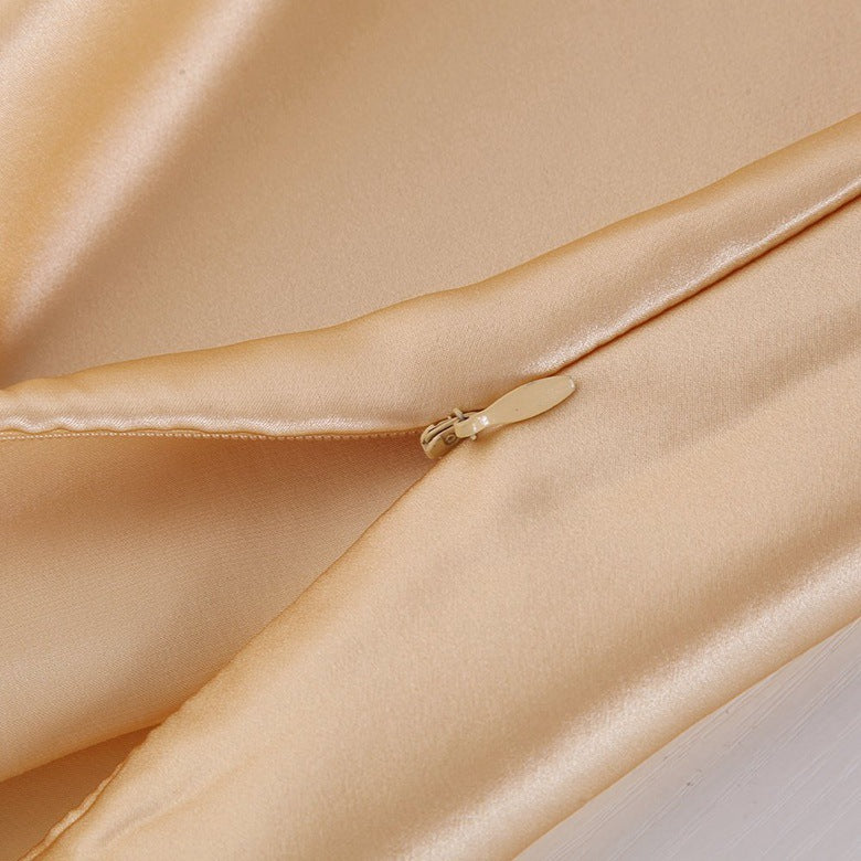 Pillowcase Satin Solid Color Simulation Silk Single