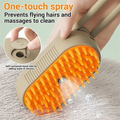 Cat Steam Brush Steamy Dog Brush 3 In 1 Electric Spray Cat Hair  Comb Hair Removal