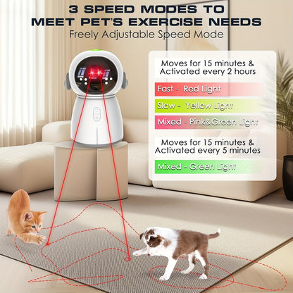 Interactive Cat Laser Toy - Dual Laser Modes & Motion-Activated Fun for Bored