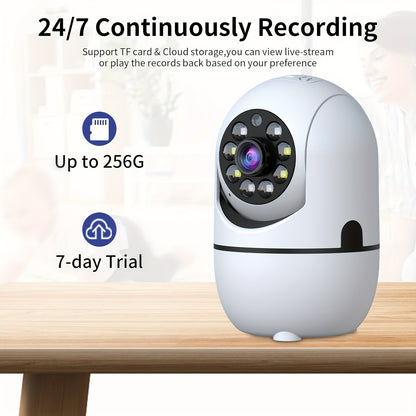 2pcs Indoor Security Camera,Cameras Security Wireless W/355° Pan & Tilt, 2.4G/5G Dual WiFi, Cloud & SD Card Storage
