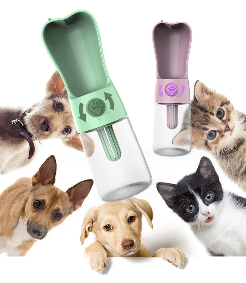 Pet Dog Cat Water Bottle Portable Feeder Easily Dog Drink Water