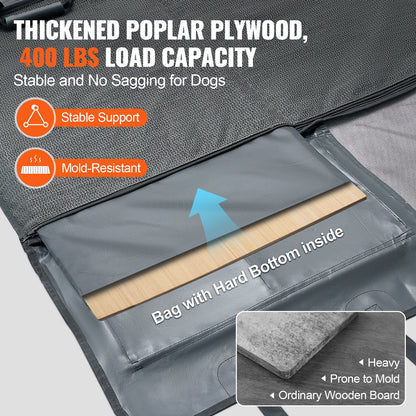 Back Seat Extender For Dogs,Dog Hammock For Car,Waterproof Hard