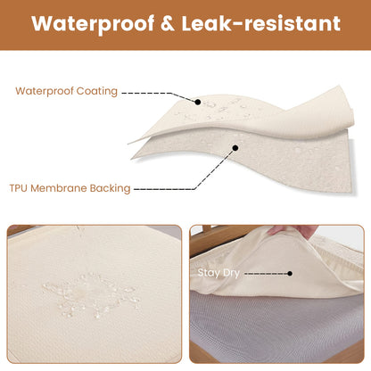 4Pack Waterproof Dining Chair Slipcovers Stretch Chair Seat Slipcovers Removable Washable Jacquard Seat Covers For Dining Room