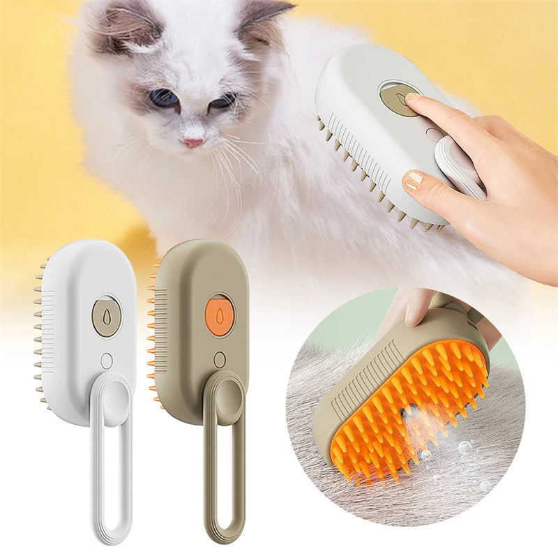 Cat Steam Brush Steamy Dog Brush 3 In 1 Electric Spray Cat Hair  Comb Hair Removal