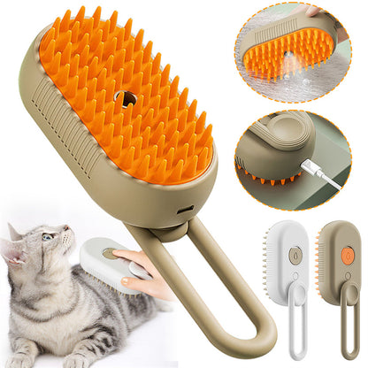 Cat Steam Brush Steamy Dog Brush 3 In 1 Electric Spray Cat Hair  Comb Hair Removal