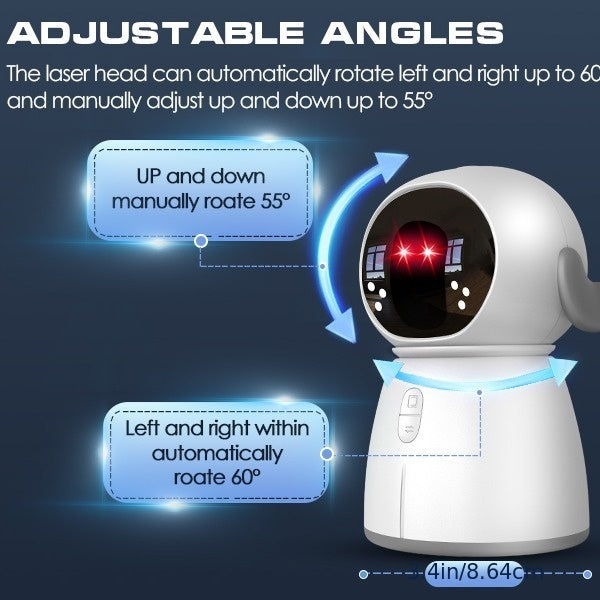 Interactive Cat Laser Toy - Dual Laser Modes & Motion-Activated Fun for Bored