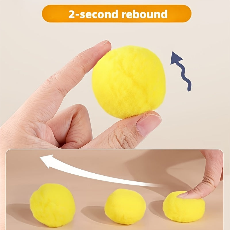 Cat Parents, Spoil Your Feline! - 30/50/100pcs Plush Pom Pom Balls + Interactive Cat Toy Gun
