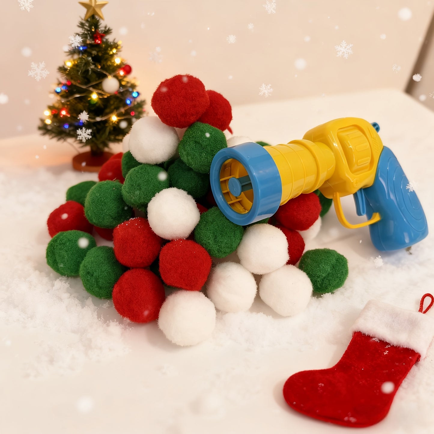 Cat Parents, Spoil Your Feline! - 30/50/100pcs Plush Pom Pom Balls + Interactive Cat Toy Gun