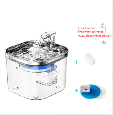 Pet Cat Dog Stainless Steel Automatic Circulation Water Dispenser Intelligent Fountain