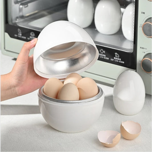 Microwave Egg Cooker for 4 Eggs – Fast Egg Boiler & Steamer for Soft or Hard Boiled Eggs