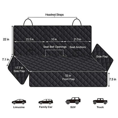 Dog Car Seat Cover Pet Safety Protector Hammock 600D Waterproof