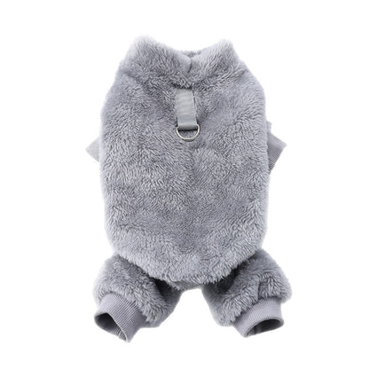 Dog Warm Sweater Autumn And Winter Cold-proof Leashable Dog Jumpsuit Chihuahua French Bulldog Thickened Fleece Jacket