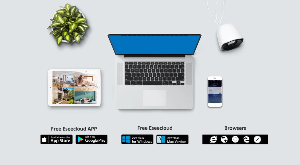 Outdoor/Indoor Security Cameras 2K HD Wireless WiFi Color Night Vision IP66 Waterproof Pet Dog