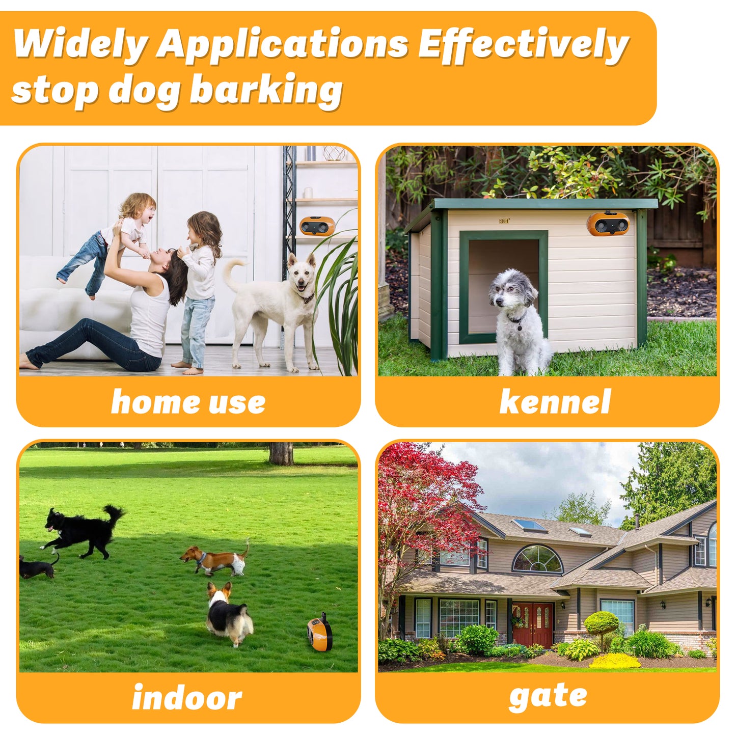 Ultrasonic Dog Bark Deterrent, Dog Barking Control Devices With 3 Modes Stop Barking Neighbors Dog