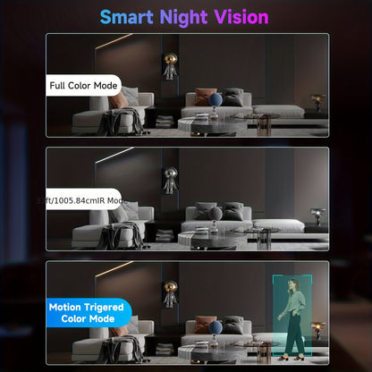 2pcs Indoor Security Camera,Cameras Security Wireless W/355° Pan & Tilt, 2.4G/5G Dual WiFi, Cloud & SD Card Storage