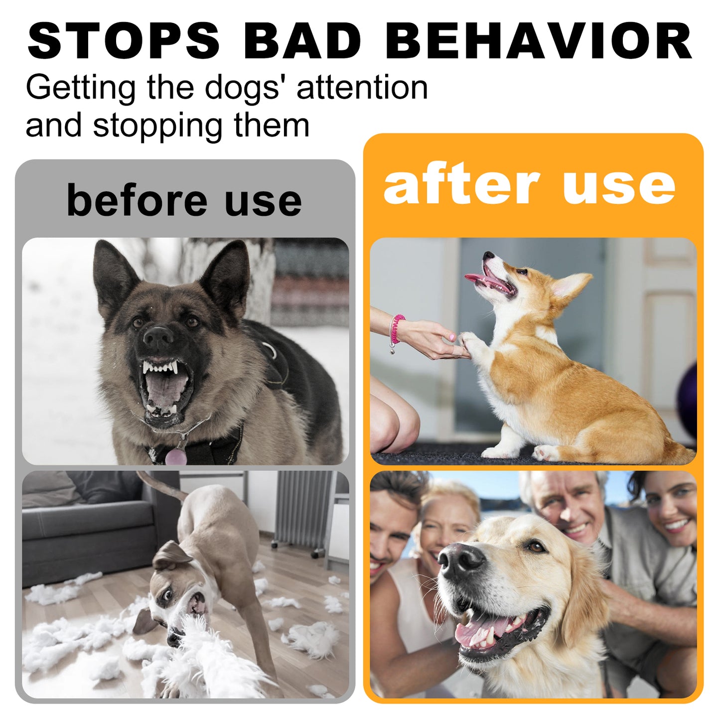 Ultrasonic Dog Bark Deterrent, Dog Barking Control Devices With 3 Modes Stop Barking Neighbors Dog