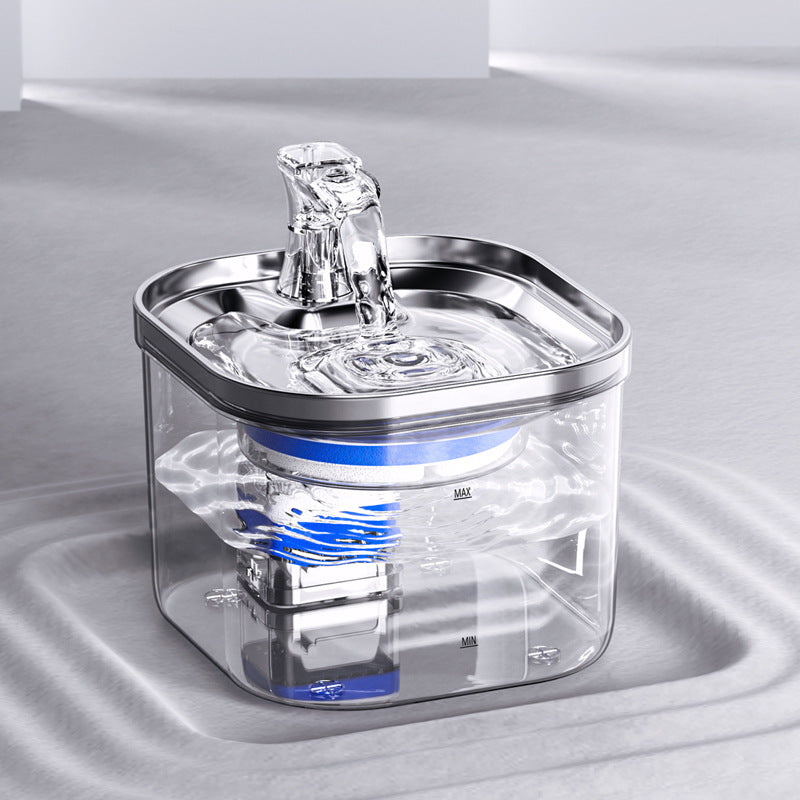Pet Cat Dog Stainless Steel Automatic Circulation Water Dispenser Intelligent Fountain