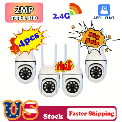 Camera Pro 1080P HD, Supports Wi-Fi, Person/Pet Detection, Day Night Vision,2.4GHz Wi-Fi Connection