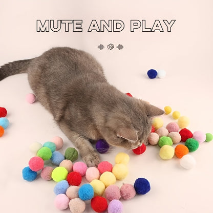 Cat Parents, Spoil Your Feline! - 30/50/100pcs Plush Pom Pom Balls + Interactive Cat Toy Gun