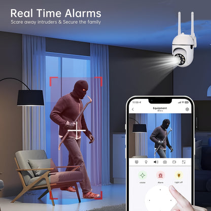 Camera Pro 1080P HD, Supports Wi-Fi, Person/Pet Detection, Day Night Vision,2.4GHz Wi-Fi Connection