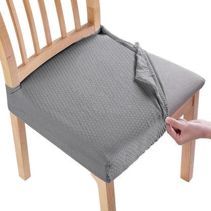 4Pack Waterproof Dining Chair Slipcovers Stretch Chair Seat Slipcovers Removable Washable Jacquard Seat Covers For Dining Room